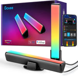 Govee Gaming Light Bars with Built-In Mic Sync, 16 Million Color RGBICWW Backlights for Monitor, TV and Streaming Background