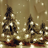 LuminHaus Snowflake LED Lights – Simple Less Is More Decor, Single Strand Twinkle Lights for Intentional Spaces