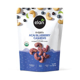 Elan Organic Acai Blueberry Cashews – Nutrient-Dense Desk Drawer Snack for Busy Professionals Who Prioritize Self-Care, 5.3 oz Vegan