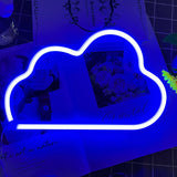 LUCIFER Cloud Shaped Neon Sign – Child Friendly LED Wall Light for Girls Bedroom and Nursery, Battery and USB Powered Decorative Lamp