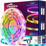Keepsmile LED Strip Lights No Flame Safe Bedroom Lighting for Children and Teens, Remote and App Controlled RGB Strip