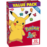 Pokemon Fruit Flavored Snacks, Kid Friendly Character Shaped Chewy Treats for School Lunches and Road Trips, Gluten Free Bulk Pack, 17.6 oz, 22 Pouches