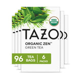 TAZO Organic Zen Green Tea Bags – Afternoon Focus Brew for Home Office Desk Pick-Me-Up