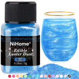 NiHome Edible Glimmer Powder – Couture-Grade Edible Shimmer for Designer Cakes, Craft Spirits, and Elegant Home Entertaining, HACCP Certified