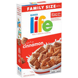 Life Cinnamon Cereal – Family breakfast box kids love, whole grain cinnamon squares with calcium, 22.3oz
