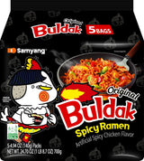 Samyang Buldak Fire Noodle Challenge 5-Pack 4.94 oz – Fun Valentine's Day Gift for Couples Who Love Spicy Food