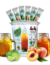 Klass Sugar-Free Tea Variety Pack - Lightly Sweetened Stevia Iced Tea for Holistic Hydration Rituals and Bariatric Recovery (44 Stick Packs)