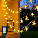 Twinkle Star 100 LED Star Lights – Extendable Outdoor String Lights Up to 344FT for Patio, Fence, and Tree Decoration