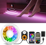 TQLGY RGB Bed Light Strip – Child Friendly Color Changing Light for Playroom and Nursery, Auto Timer Shutoff