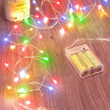 Luminoak Portable LED String Lights – 5ft Silver Wire Lights for Camping Tent, Backyard Dinner and Outdoor Party Ambiance