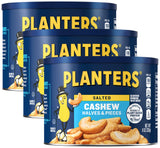PLANTERS Cashews Plant-Based Protein 8 Oz Canister – Shareable Low-Sodium Snack for Road Trips with Kids