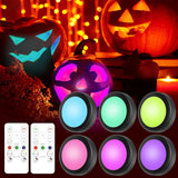 Yiliaw Adhesive Puck Lights – Uncompressed Design Lighting for Small Apartments and Rental Spaces, Remote Control