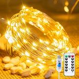 Minetom Twinkle Fairy Lights – Valentine's Day Gift for Couples, Romantic 33 ft LED String Lights for Bedroom and Date Night Ambiance