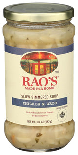 Rao's Made for Home Chicken Orzo Soup – Nutritious Pantry Soup for Wellness-Focused Meal Prep, Ready in Minutes