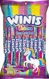 Winis Unicorn Cotton Candy Flavored Chewy Taffy Swirls – Safer Shared Candy for Daycare Centers, Pediatric Waiting Rooms, and School Concession Counters | 4.3 Oz Bag, Nut Free