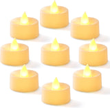 Homemory Battery Operated Tea Lights 12-Pack – Cool-Touch Fake Candles for Kids' Room, Daycare Reading Nook and Toddler Play Area