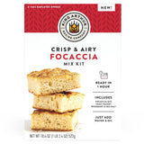 King Arthur Baking Company Focaccia Mix Kit – Uncluttered Countertop Recipe, Single 9x13 Pan Yield, No Specialty Flours