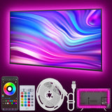 LED Strip Lights for Sleep Routine – 13.2ft USB TV Backlight with App Scheduling & Dimmable Warm Color Modes, Relaxing Bedroom Mood Light