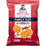 Quaker Rice Crisps Sweet & Spicy Chili – Car Cup Holder Friendly Kids Snack for Road Trips and Errands, 8.5 oz