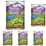 Green Valley Organic Cut Green Beans – USDA Organic Cut Side for Lunchbox Packing and Kid-Friendly Meals, 5-Pack