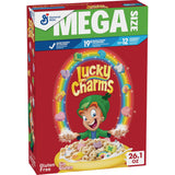 Lucky Charms Gluten Free Cereal with Marshmallows – Safe School Snack and Breakfast for Kids with Celiac or Gluten Sensitivity, Jumbo Rainbow Edition, 26.1 oz