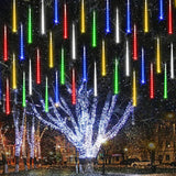Joomer Meteor Snow Lights – Camping & Outdoor Dining String Lights, 10 Tube Connectable Set with 6H Timer