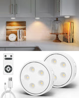 Rechargeable Puck Lights with Auto Shutoff — Worry-Free Closet and Hallway Lighting for Seniors and Caregivers