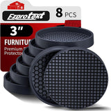 Ezprotekt Anti Skid Furniture Coasters for Playroom Safety, 2" Brown Rubber Bed Stoppers Under Heavy Toy Chests