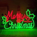BriteLit Merry Xmas Neon Light – USB Powered Dimmable Wall Decor, Cozy Work From Setup and Creative Studio Holiday Accent
