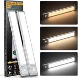 LuminEdge Under Counter Light – Stepless Dimming Rechargeable Bar for Intentional Minimalist Home Interiors, 2 Pack