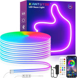 LotusLamp Housewarming Gift Neon LED Strip, Flexible RGB Rope Light for New Home Living Room & Patio Ambiance