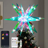 Smart Christmas Tree Topper Star – Cozy Home Atmosphere Light, 16M Colors Bluetooth App