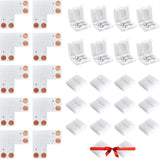 JACKYLED L Shape LED Strip Connectors for Poolside Deck and Outdoor Entertainment Area RGB Wrap-Arounds