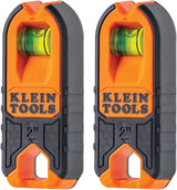 Klein Tools Stud Finder 2-Pack Gift for DIY Beginners, Magnetic Wood and Metal Locator with Carabiner and Built-In Level
