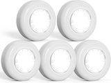 LUXMOM Stick On Puck Lights – Small Round LED Night Light for Modern Kitchen and Bathroom, Neutral White Finish
