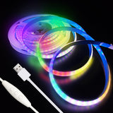 Minimalist LED Strip – Uniform White Light for Scandinavian Living Room Corners