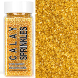 Kids Birthday Baking Supplies – Edible Gold Sanding Sugar 4.6 oz Jar for Cupcakes and Cookies