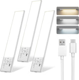 FBY Closet Light, Thoughtful Birthday Gift for Mom and Her Kitchen Upgrade, 3-Pack Rechargeable LED with Warm Glow