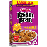 Kellogg's Raisin Bran Whole Grain Cereal, 28g Fiber-Rich Breakfast for Seniors Tracking Daily Nutrition