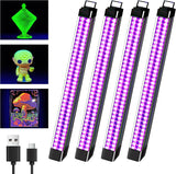 No Heat LED Black Light Bar 1ft, Safe UV Light for Playroom Crafts and Kids Sleepover Party