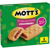 Mott's Soft Baked Apple Filled Bars – Better-for-You Snack Bar with Real Fruit Puree for Gym Bag, 5 Pack