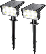 Aogek Solar Landscape Spot Lights for Open-Air Patio and Walkway Use — 700 Lumen Dusk-to-Dawn Auto On/Off, 4 Pack
