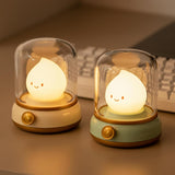 Glossy Yellow Flameless Candle Lamp – Cozy Living Room and Study Room Decoration, Touch Dimmable Cordless Night Light