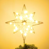 hogardeck LED Christmas Star Tree Topper – Kid and Pet Friendly Holiday Decoration with Auto Off Timer for Busy Parents