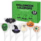 Halloween Lollipops 24 Count Dye-Free Suckers Fun Trick-or-Treat Candy Safe for Kids Classrooms and Playdates