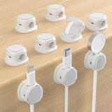Magnetic Cable Holder for Uncluttered Space — Flush-Mount Cord Clips for Desk, Wall and Nightstand, 8-Pack