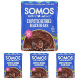 Somos Refried Chipotle Black Beans 10 oz – Ready-to-Eat Mexican Side for Road Trip Lunch Coolers