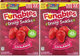 Funables Vitamin-Boost Fruit Snacks for Desk Drawer & Commute Cup Holders, Strawberry 22 Pack