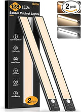 Gritin 10.2 inch Motion Sensor Cabinet Light - Warm 3000K Glow for Bedroom and Living Room Decor