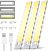 LumenGlow Motion Sensor Bar Light – Neutral Tone Cabinet Lighting with One Touch Color Temperature, 3 Pack